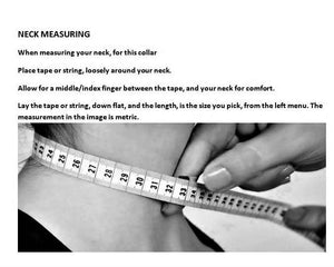 ErosMoon neck measuring instructions.