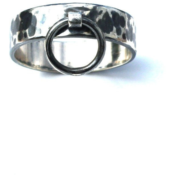 Make a statement with this handmade sterling silver Ring of O
