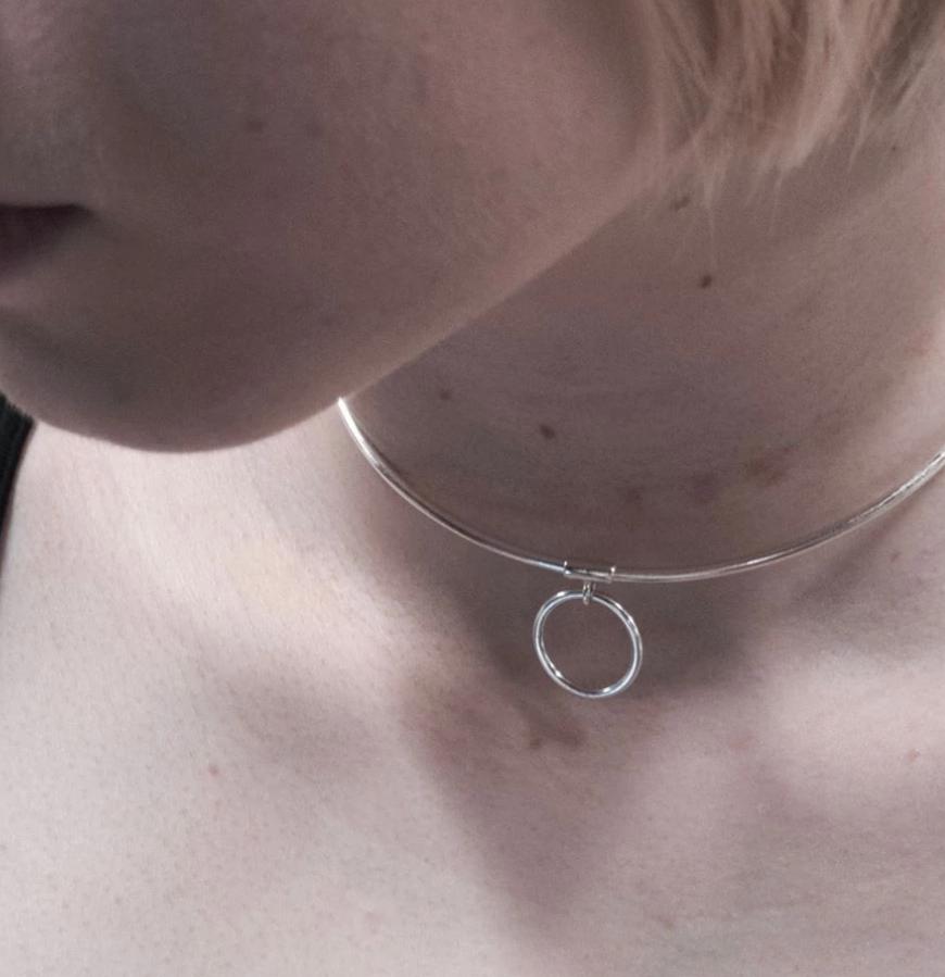Tiny Heart Day Collar Necklace bdsm discreet stylish o-ring dainty  submissive | eBay