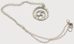 BDSM Triskele Cutaway Symbol, Sterling Silver Pendant Necklace