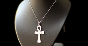 Silver Ankh Necklace, for Men and Women. 