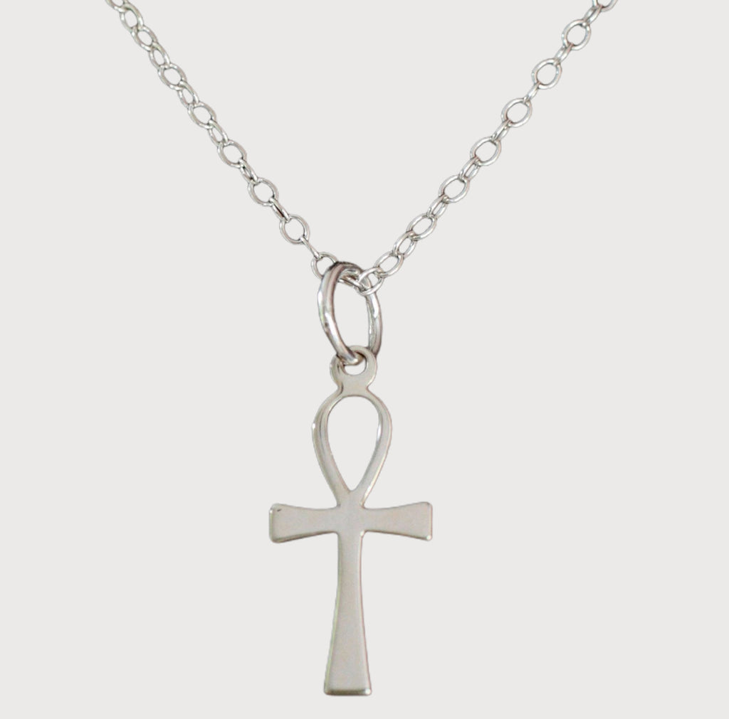 Ankh Sterling Silver Pendant, handcrafted and made to order.