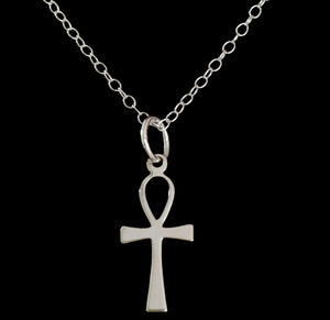 Ankh pendant, sterling silver, handcrafted, light and comfortable to wear.