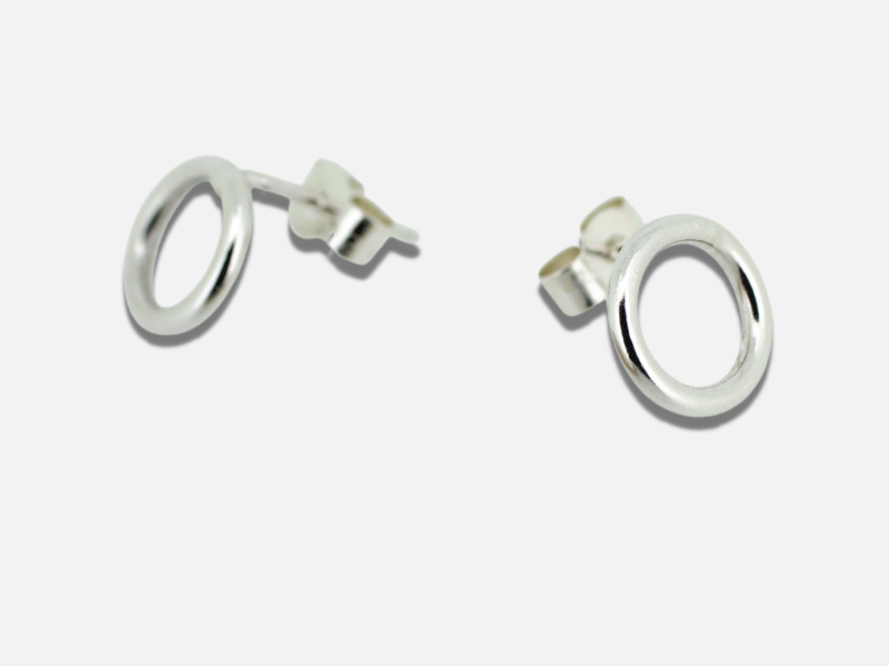 BDSM earrings simple hoops ring of O