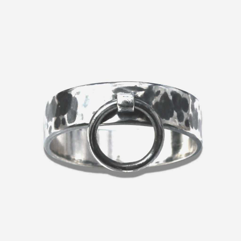 Make a statement with this handmade sterling silver Ring of O