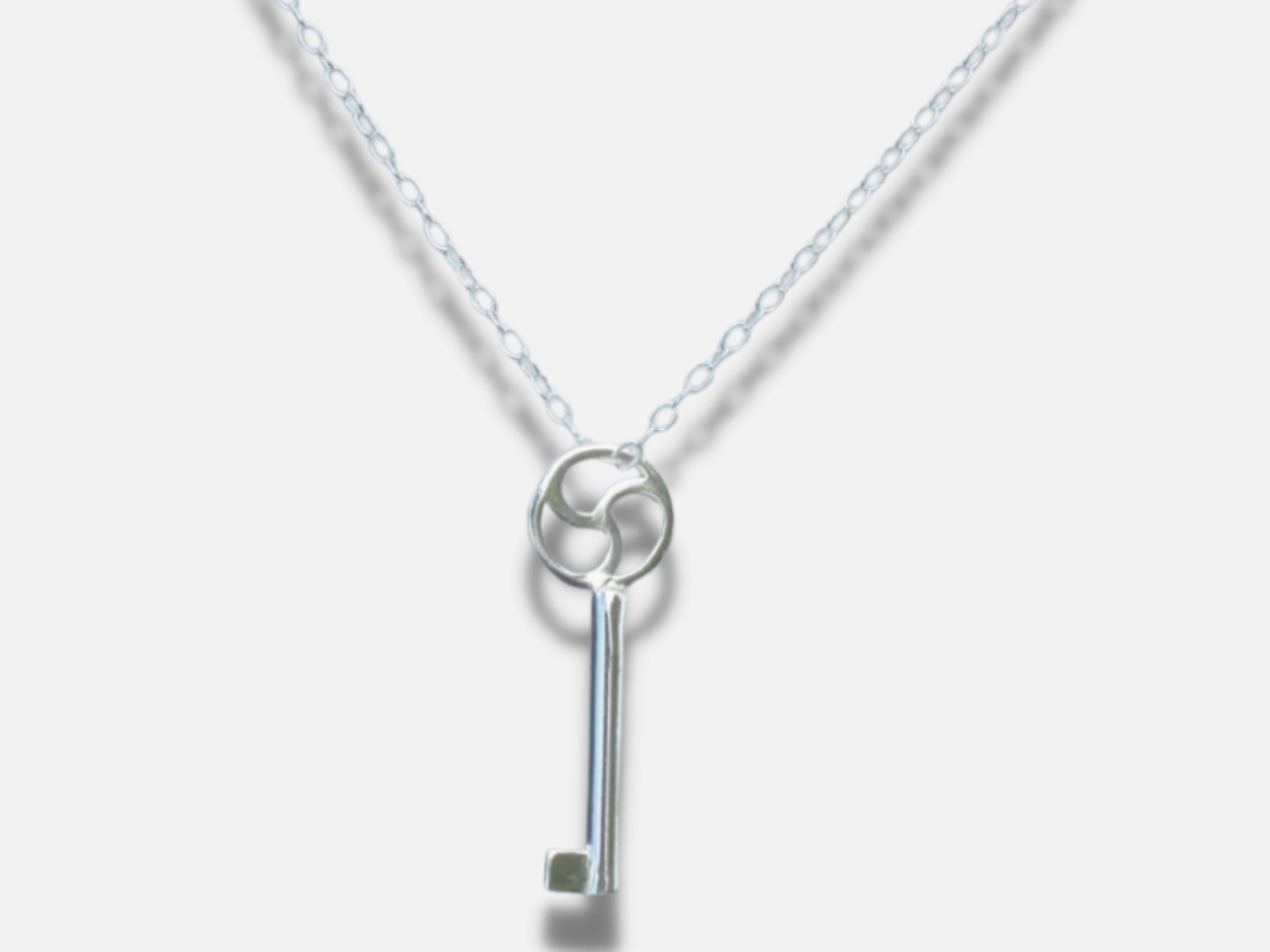 Silver Celtic Key Pendant