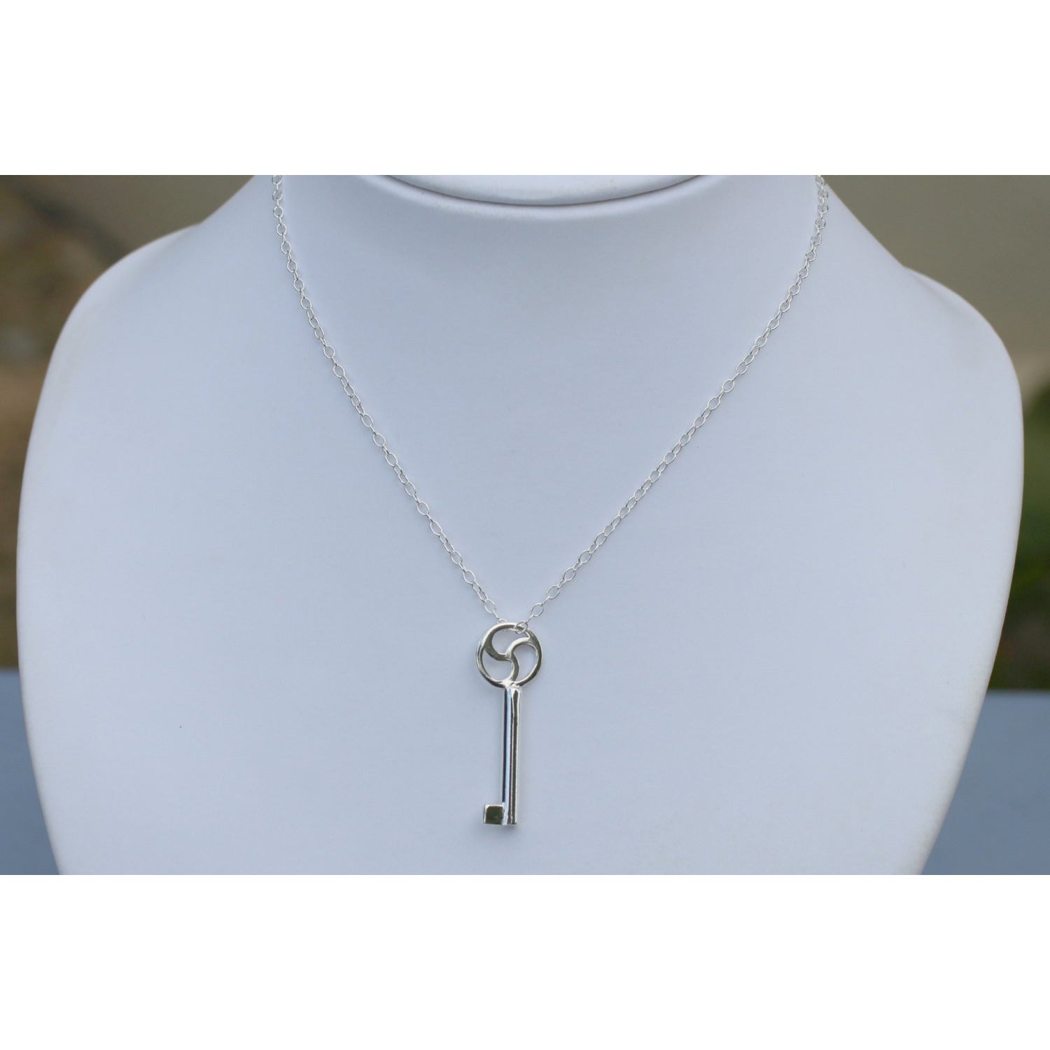 925 Sterling Silver Key and Lock Necklace, Small Silver Key and Lock Necklace, 925 Sterling Silver Pendant and Chain.