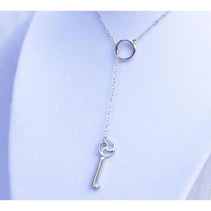 Sterling Silver, Lariat BDSM Triskele,  Working Key, BDSM Discreet Symbol, Handmade , boxed and gift wrapped