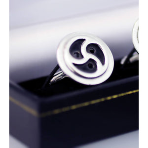Unique BDSM Triskele Sterling Silver Cufflinks - Handmade, Eye-Catching and Perfect for Formal or Casual Wear