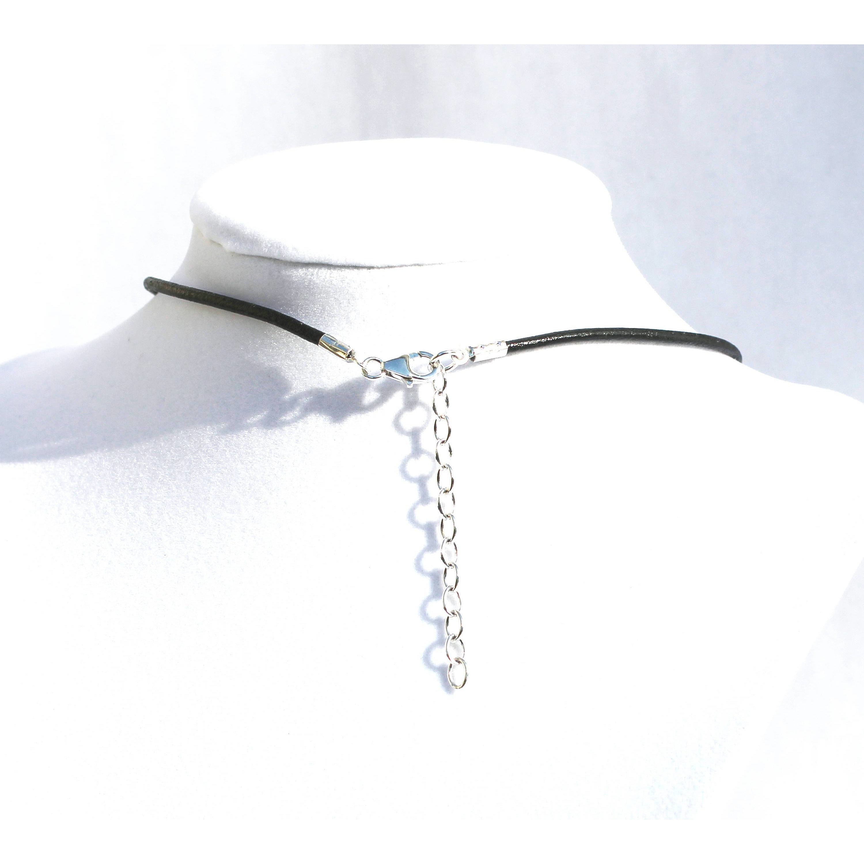 Discrete Day collar choker, Sterling Silver O Ring, Leather Cord, Unisex-Day Collar, Public Collar, Submissive Necklace
