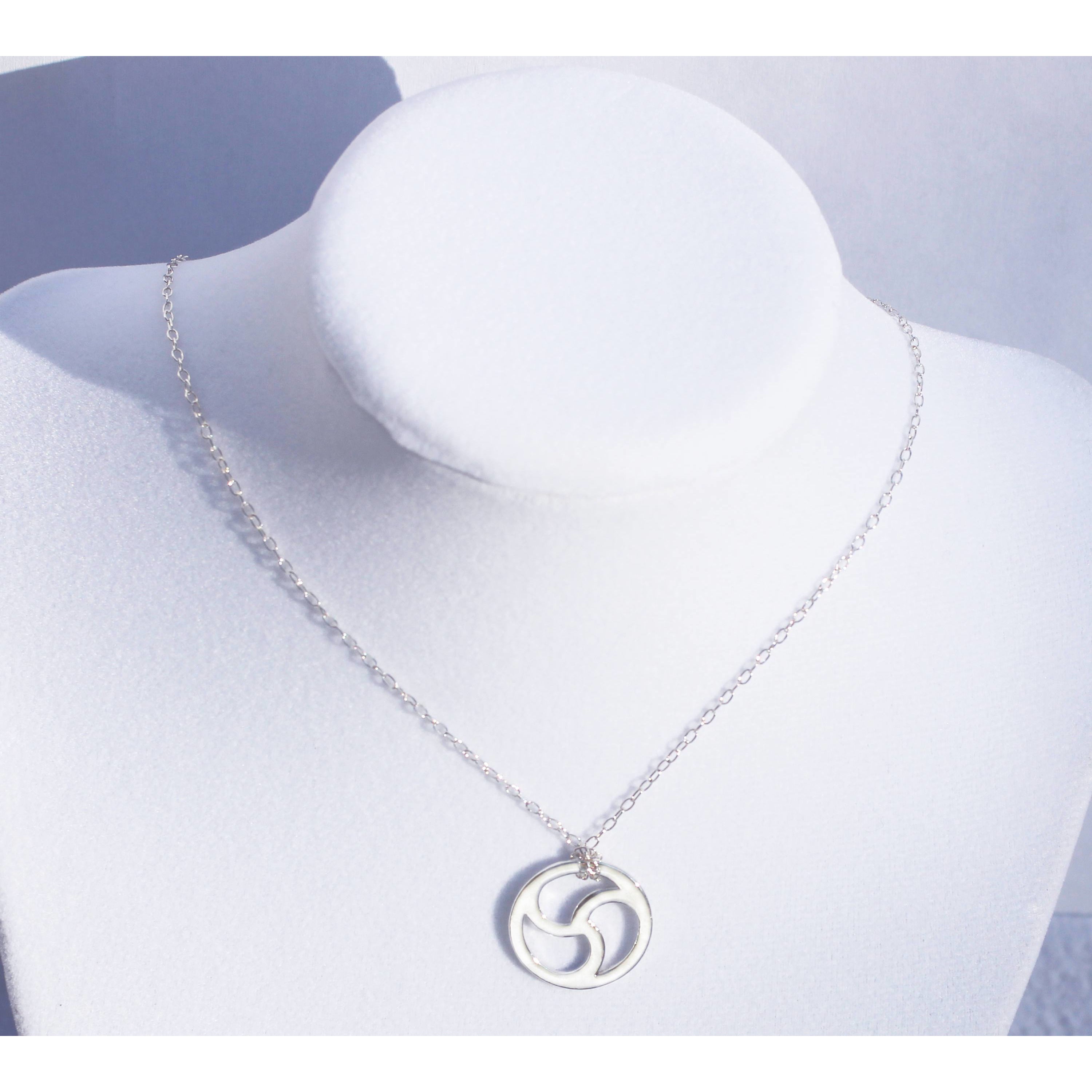Sterling Silver BDSM Symbol Necklace - Bdsm Emblem Jewelry, Triskelion, Triskele Jewelry, Handmade,Celtic style Jewellery