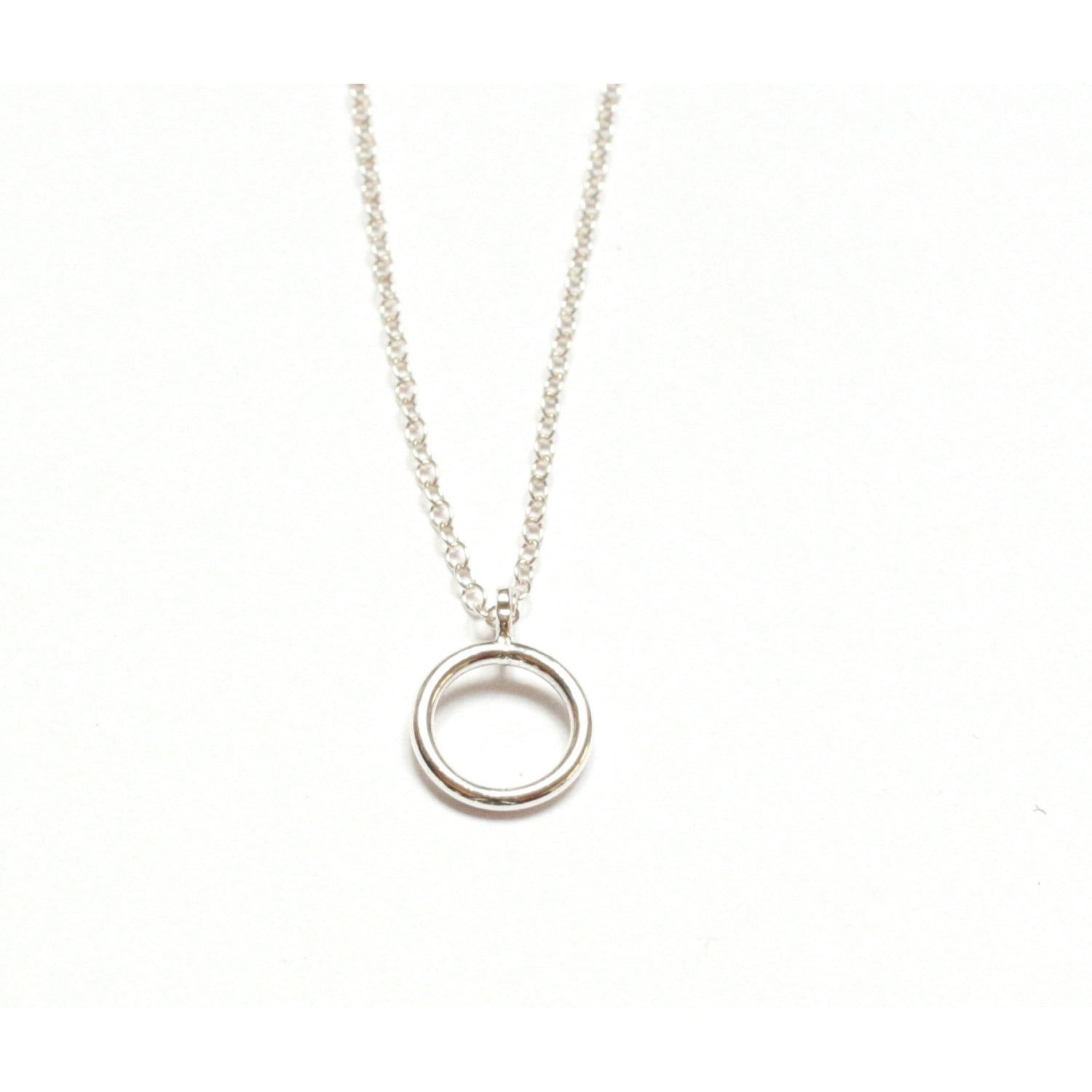 Handmade Sterling Silver Day Collar with Discreet Petite Necklace and O Ring - Versatile Unisex Design