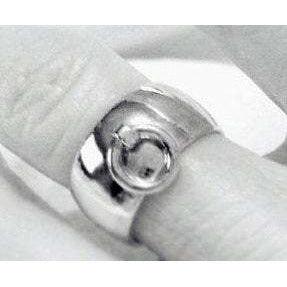 Sterling Silver, Dome Story of O ring, Extra Wide Ring of O,Handmade