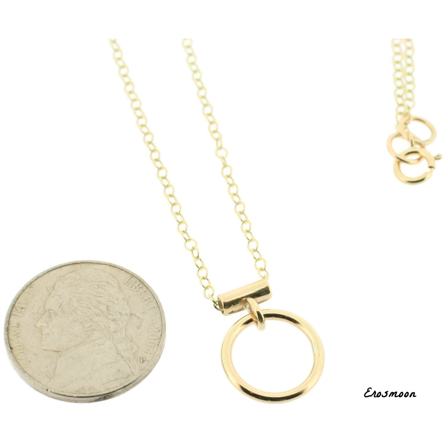 9ct Yellow Gold Herringbone Chain Necklace 41cm - 46cm - NiaYou Jewellery