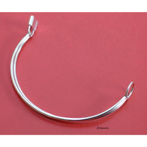 Discreet Hinged,Day Collar, 3mm sterling silver (8g), Padlock clasp, hinged by front O ring, Handmade BDSM Collar